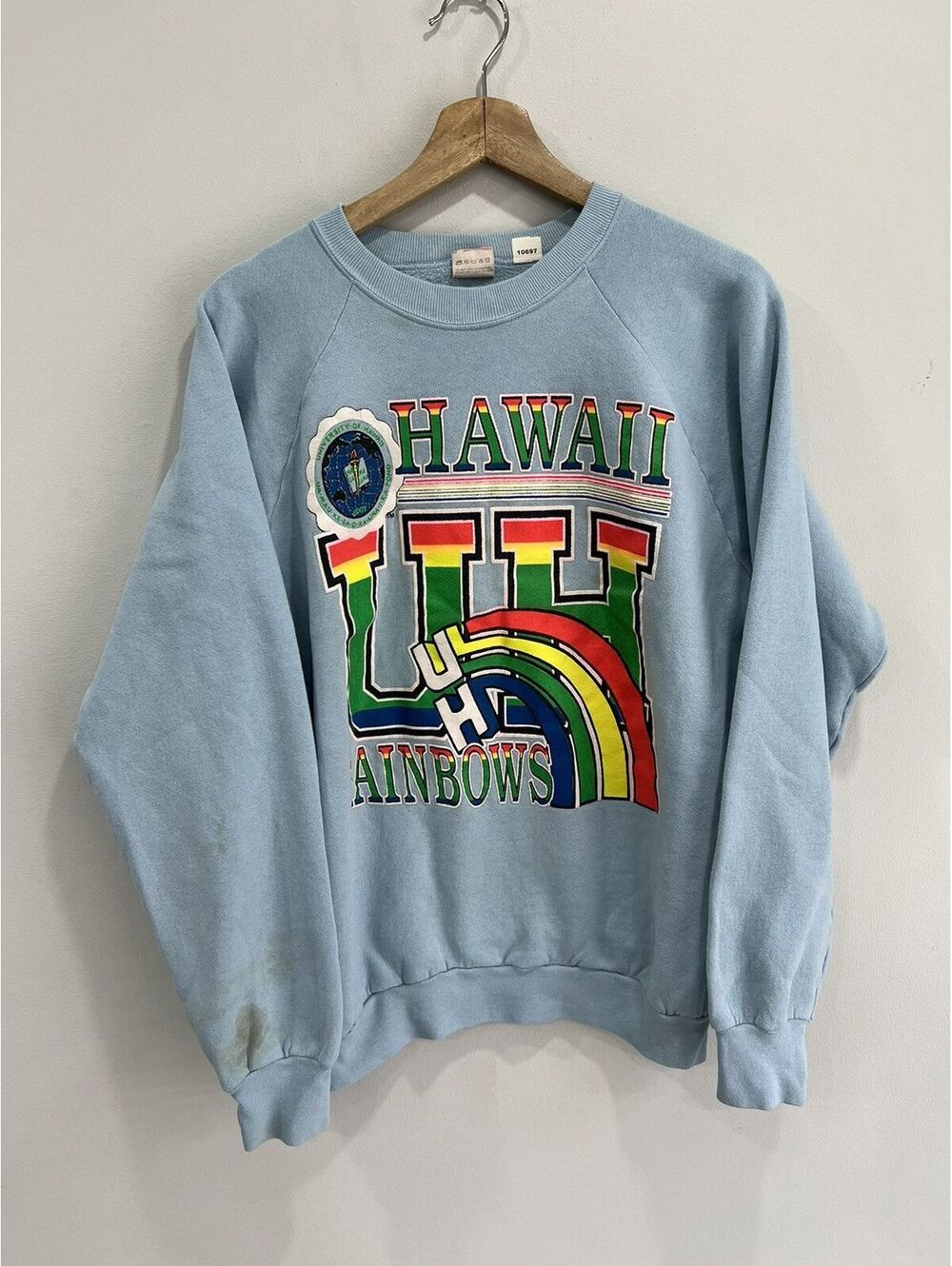 Vintage Hawaii University rainbows sweater